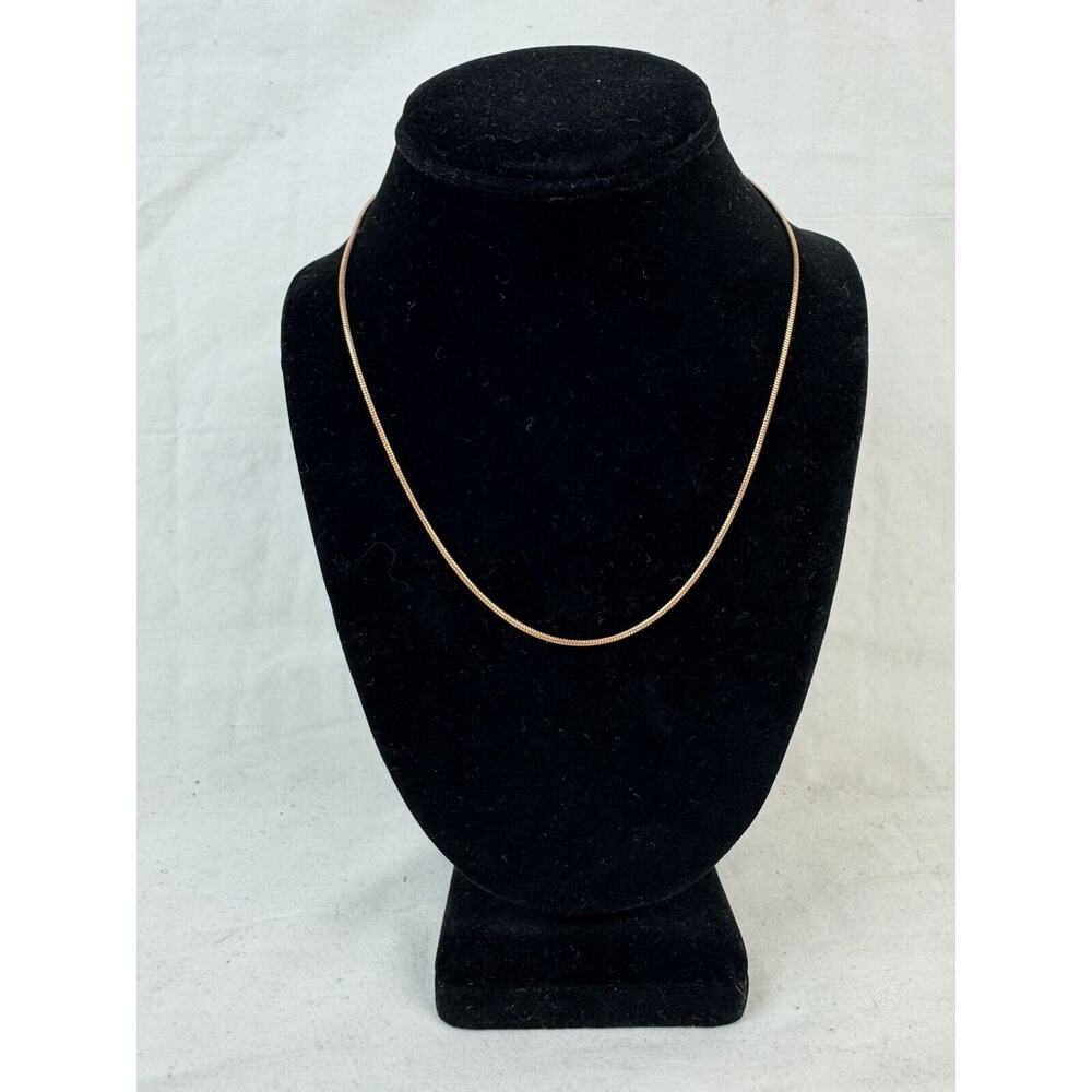 B. Tiff Rose Gold Plated Stainless Steel Necklace Chain 18” Long